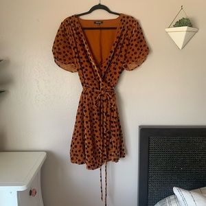 Madewell leopard polkadot wrap dress
